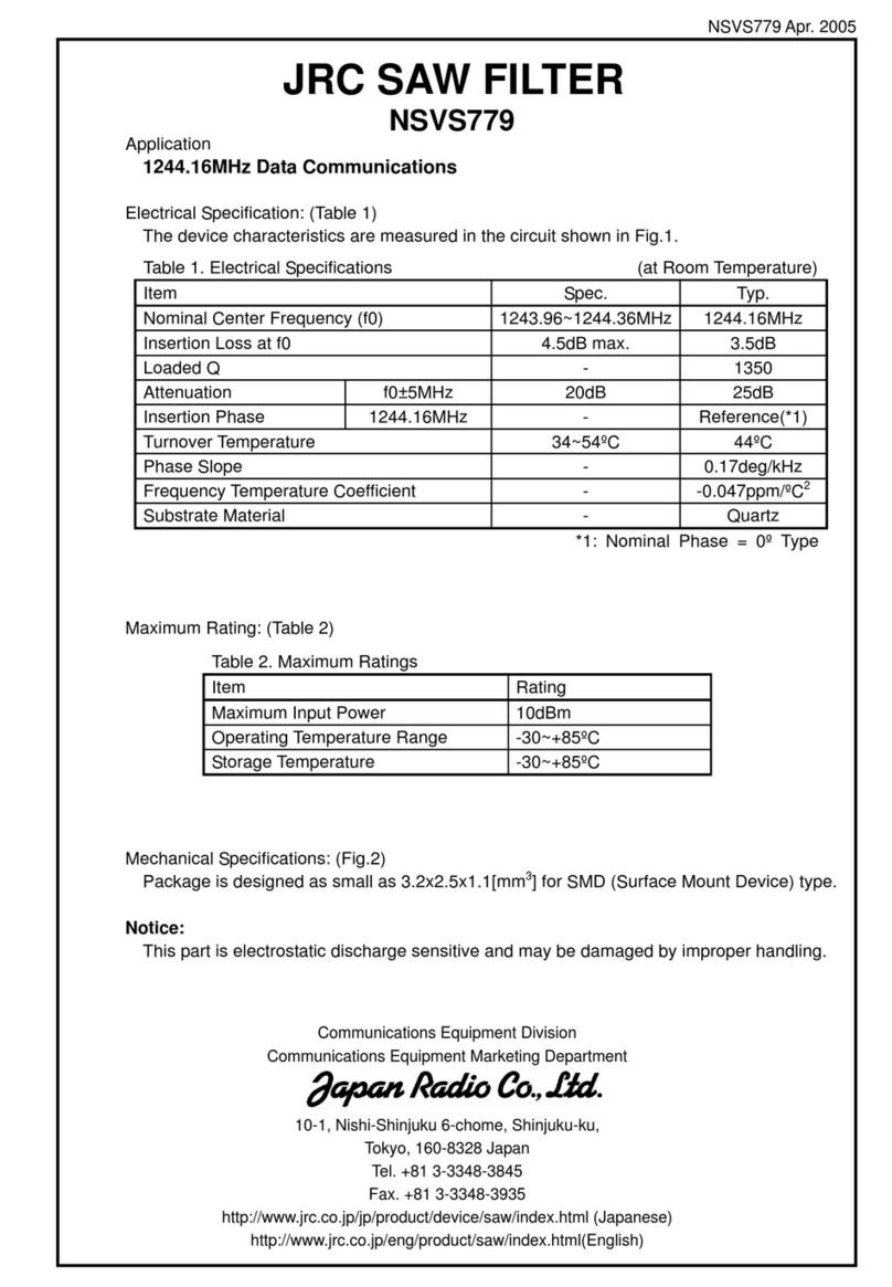 JRC NSVS779 User manual