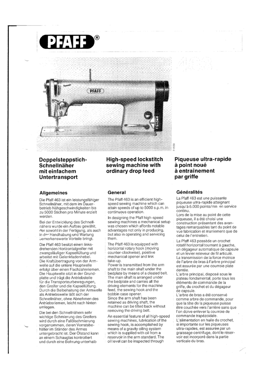 Pfaff 463 User manual