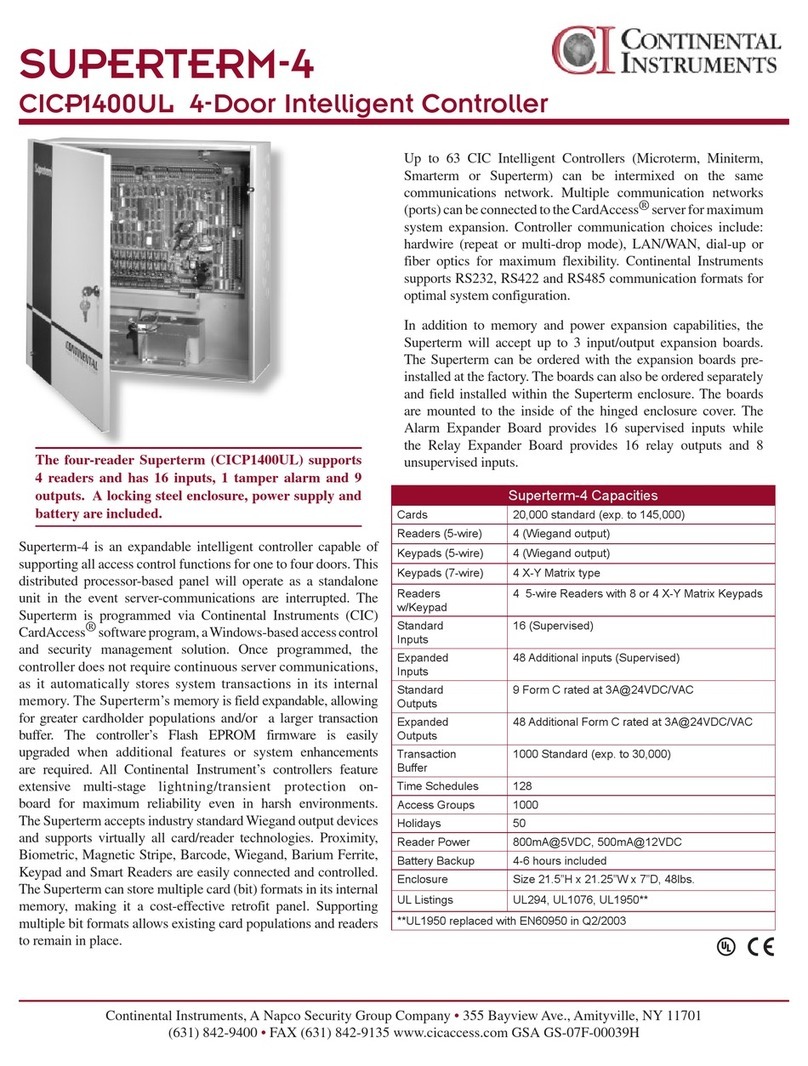 Continental Instruments CICP1400UL User manual