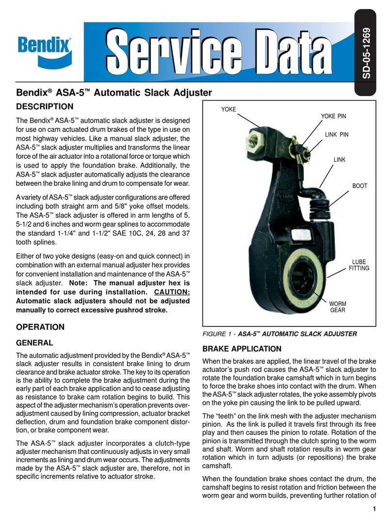 BENDIX ASA-5 AUTOMATIC SLACK ADJUSTER User manual