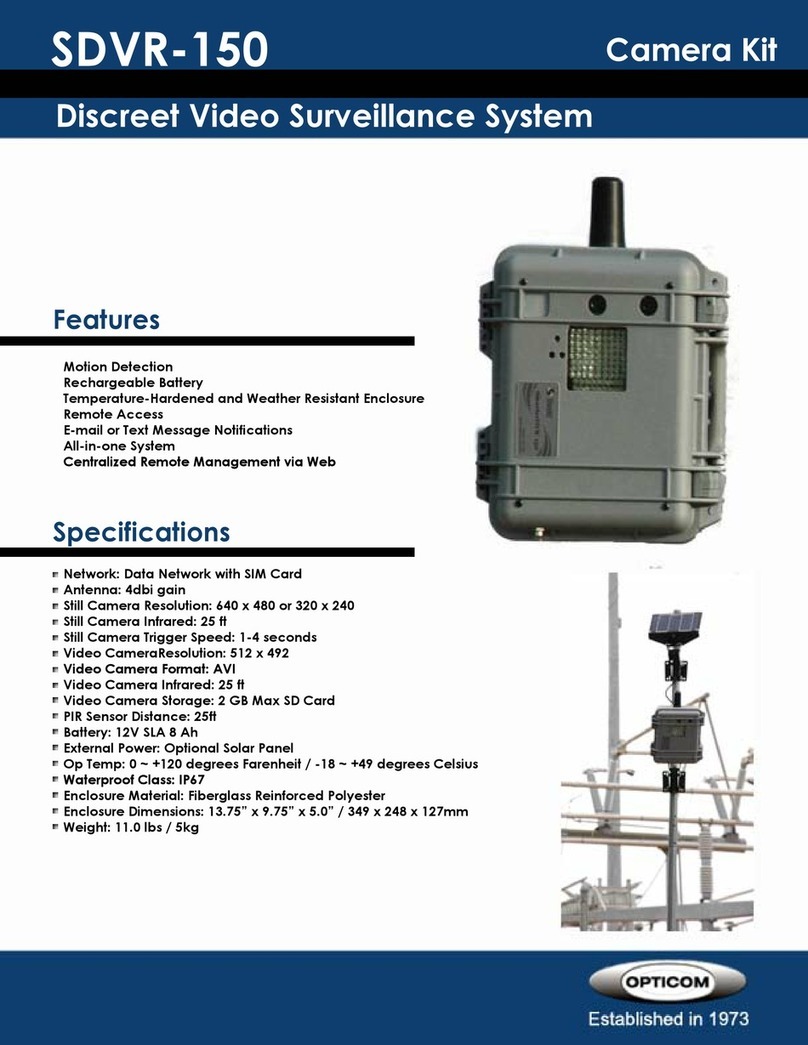 OPTICOM SDVR-150 - DATASHEET 2 User manual