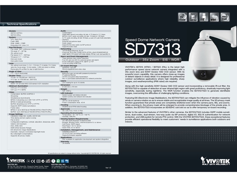 Vivotek SD7313 User manual