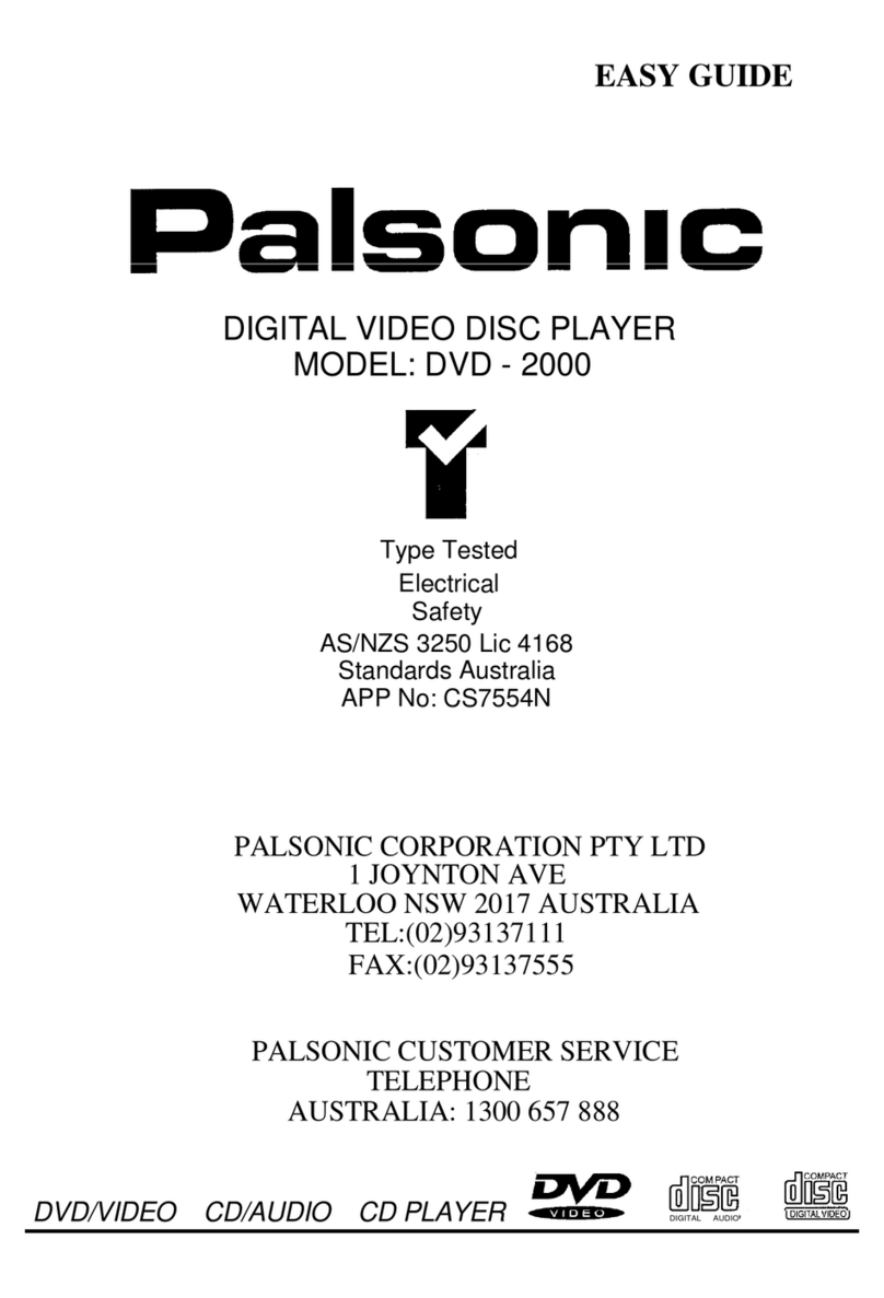 Palsonic DVD2000 Product information sheet