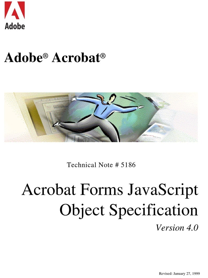Adobe ACROBAT FORMS JAVASCRIPT OBJECT User manual