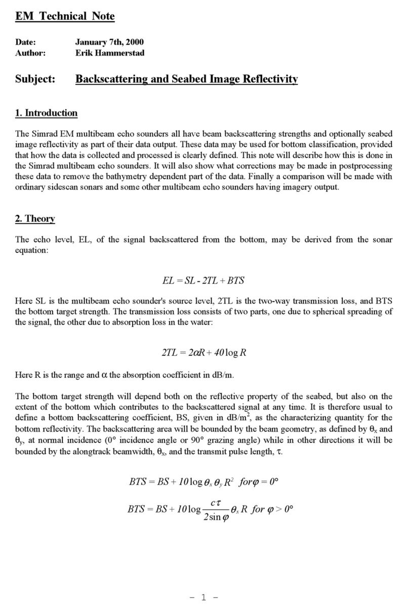 Simrad EM - TECHNICAL NOTE 2000 User manual