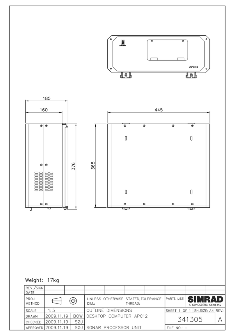 Simrad PROCESSOR UNIT OUTLINE - SCHEMA REV A User manual