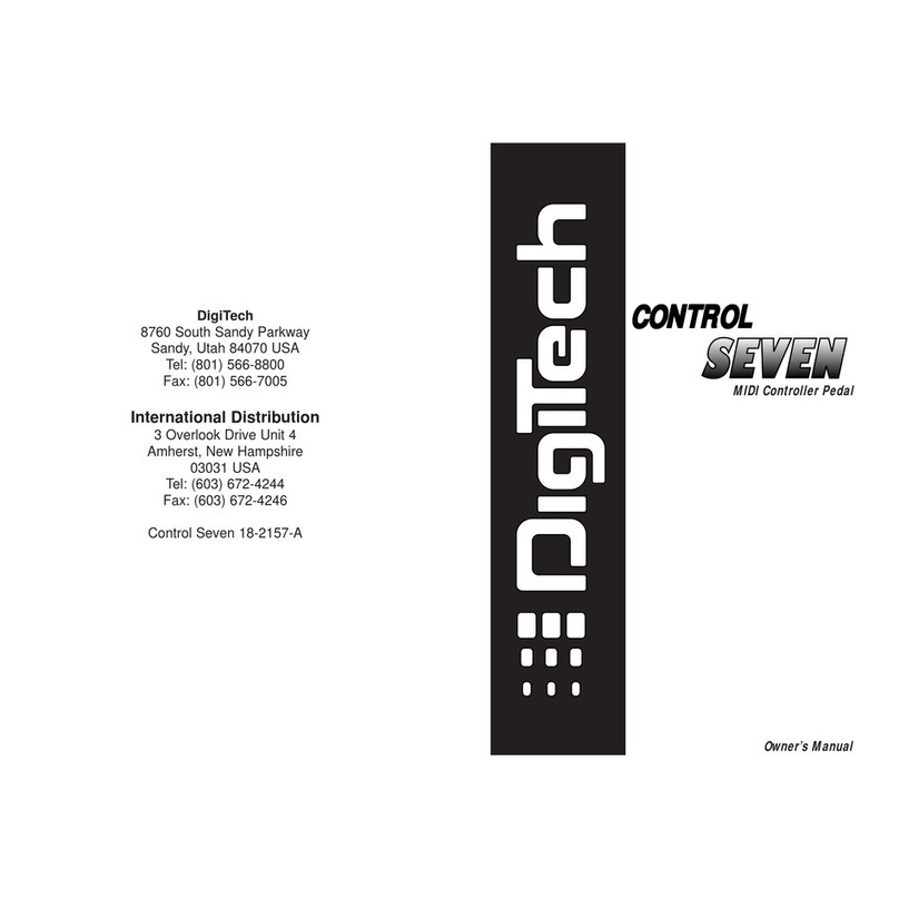 digi-tech Control Seven User manual