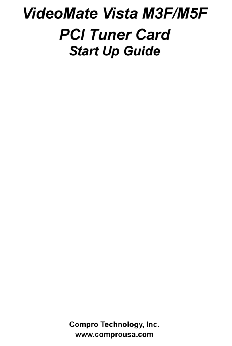 COMPRO M3F - STARTUP User manual