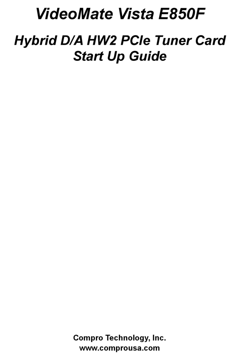 COMPRO E850F - STARTUP User manual