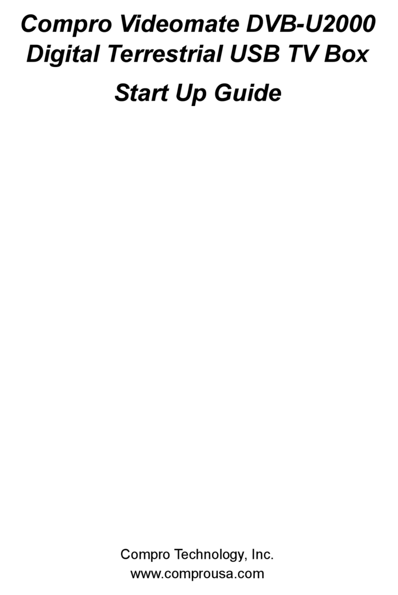 COMPRO DVB-U2000 - START UP GUIDE User manual