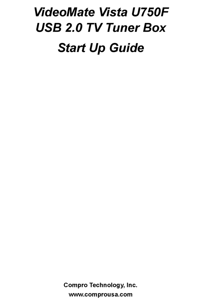 COMPRO U750F - START UP GUIDE User manual