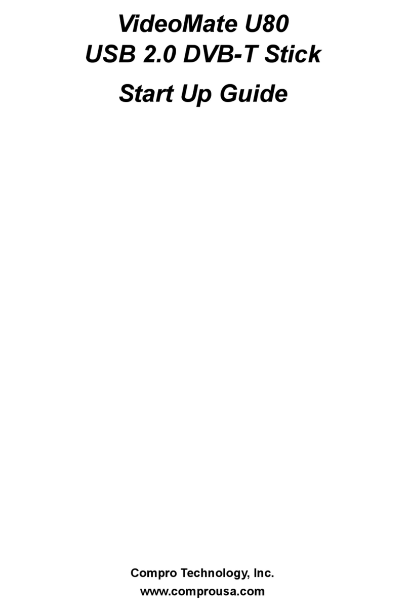 COMPRO U80 - START UP GUIDE User manual