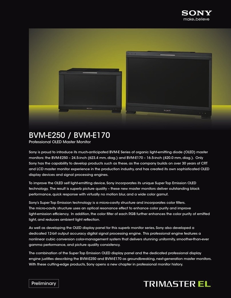 Sony BVM-E250 User manual Sony BVM-E250 User manual