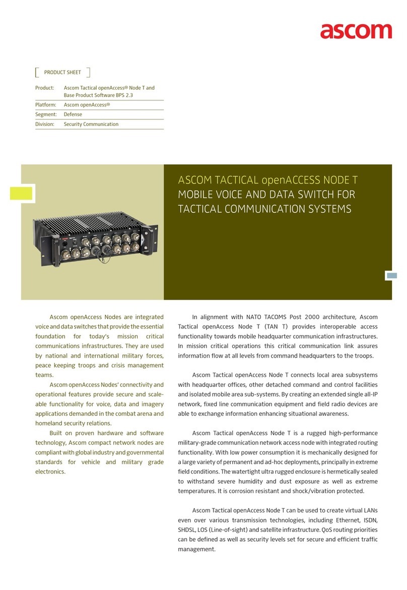 ASCOM TACTICAL OPENACCESS NODE T Dimensions
