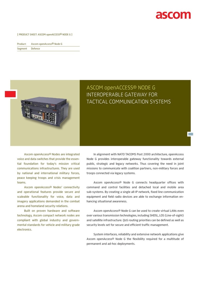 ASCOM OPENACCESS NODE G User manual