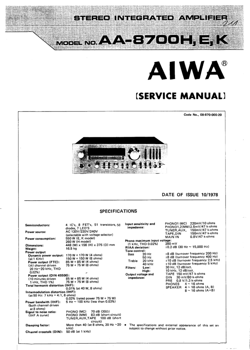 Aiwa 8700 - SERVICE User manual