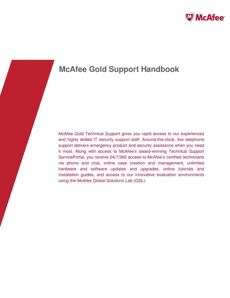 McAfee GOLD - SUPPORT User manual