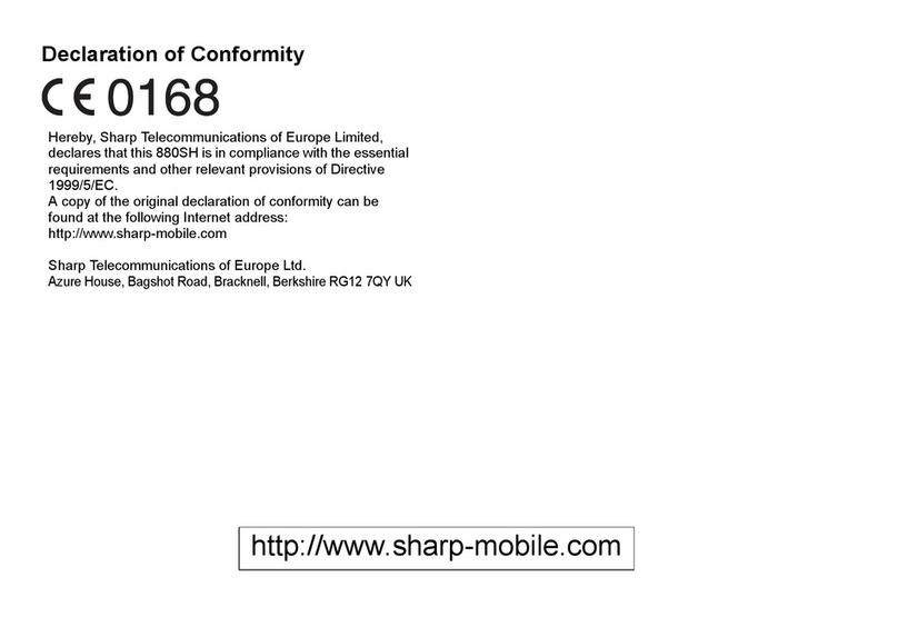 Sharp 880SH User manual