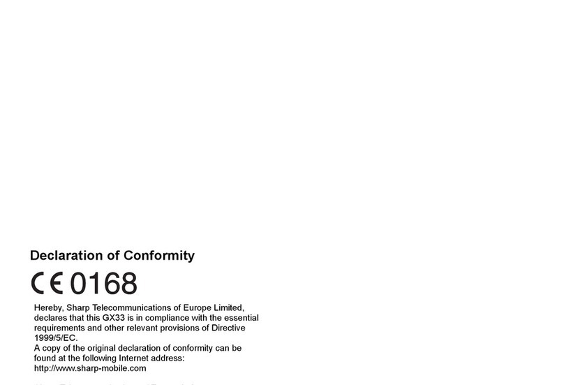 Sharp GX33 User manual