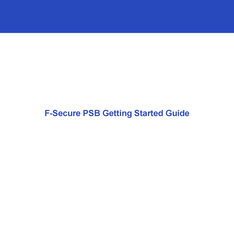 F-SECURE PSB User manual