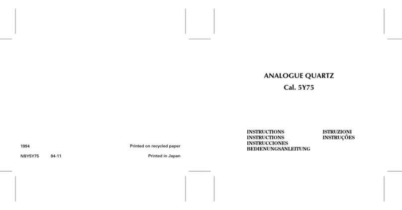 Seiko 5Y75 User manual