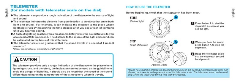 Seiko Telemeter Operating instructions