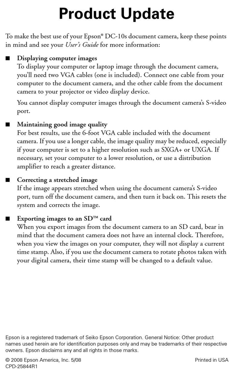 Epson DC-10s - Document Camera Technical manual