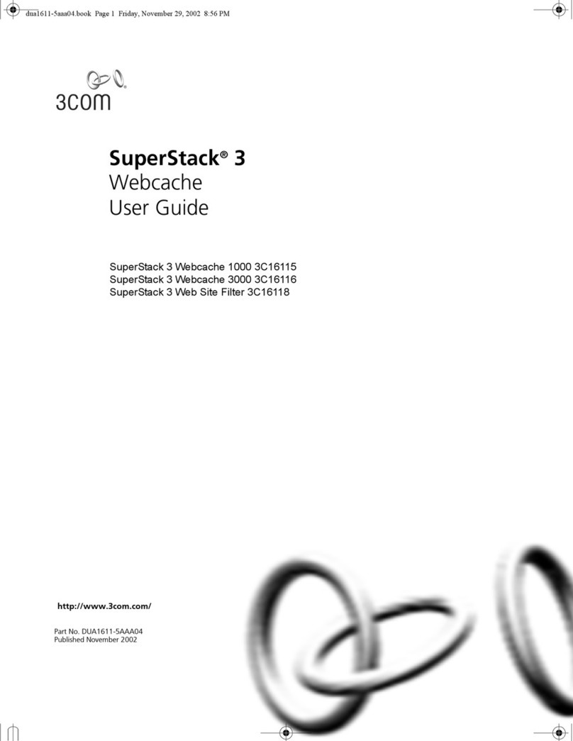 3Com SUPERSTACK 3 WEBCACHE 3000 User manual