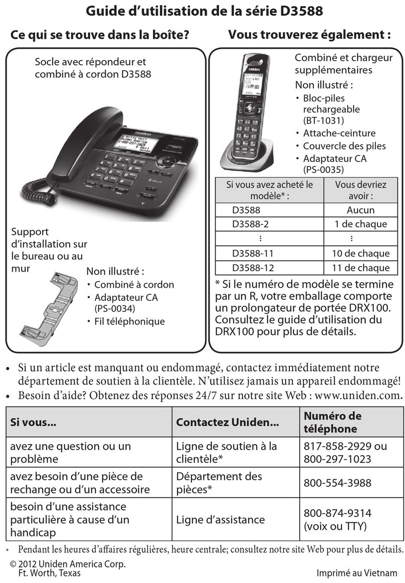 Uniden D3588 Service manual