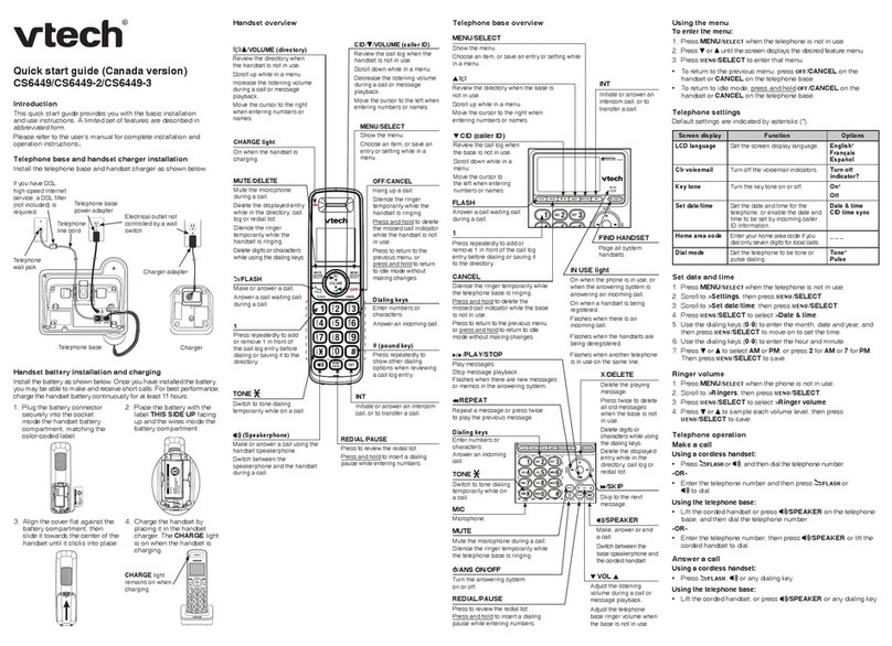 V-tech CS6449 User manual