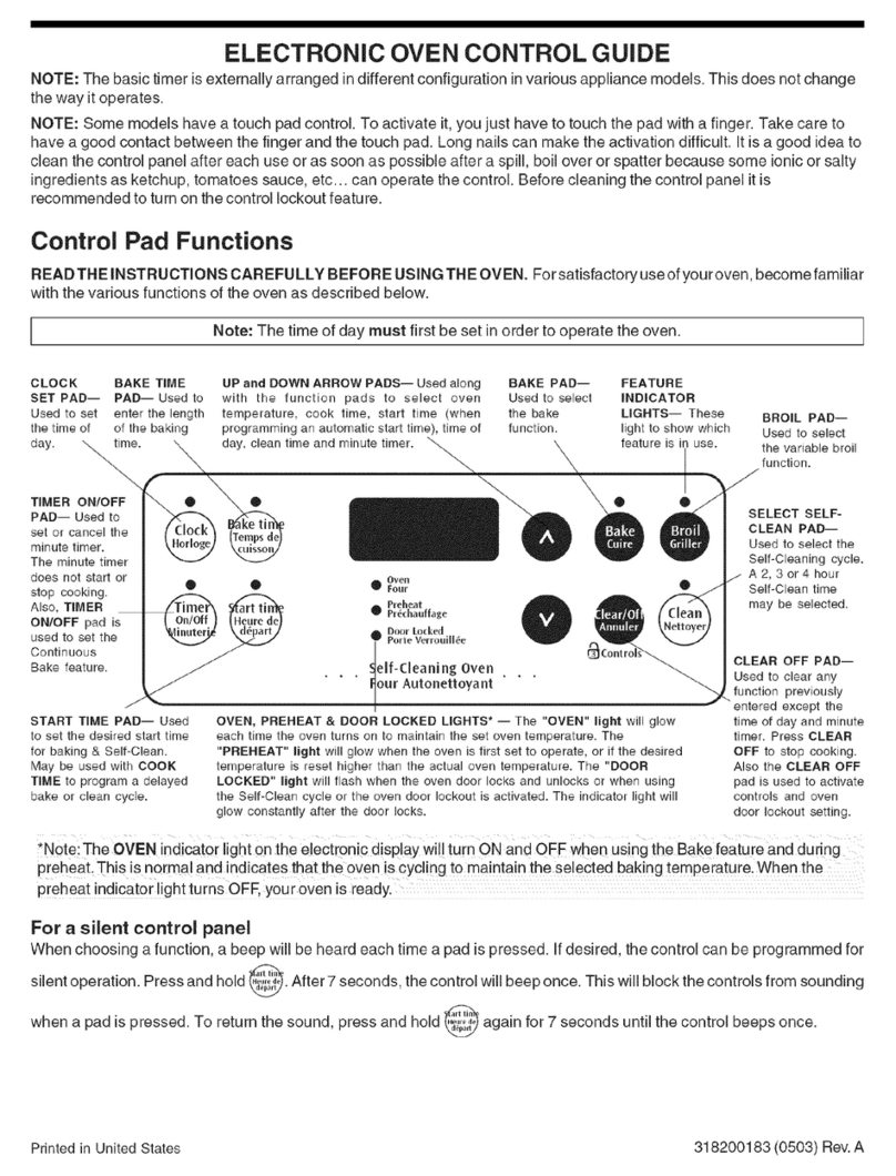 Frigidaire CFEF358EB3 Use and maintenance manual
