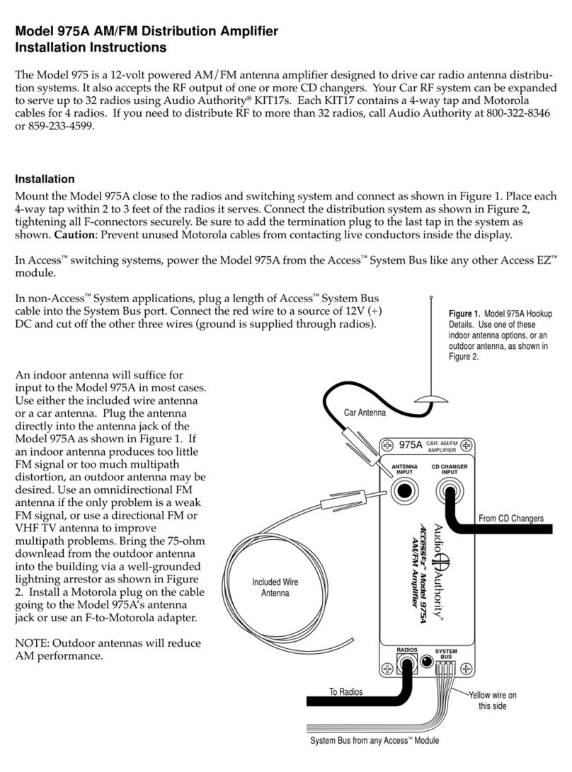 Audio Authority 975A User manual