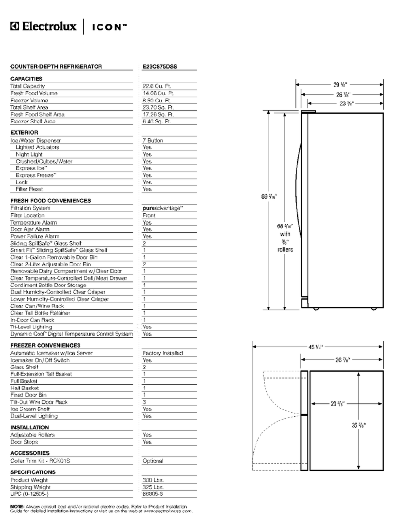 Electrolux ICON E23CS75DSS0 User manual