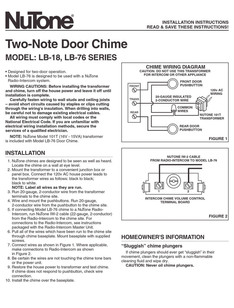 NuTone LB-18 series User manual