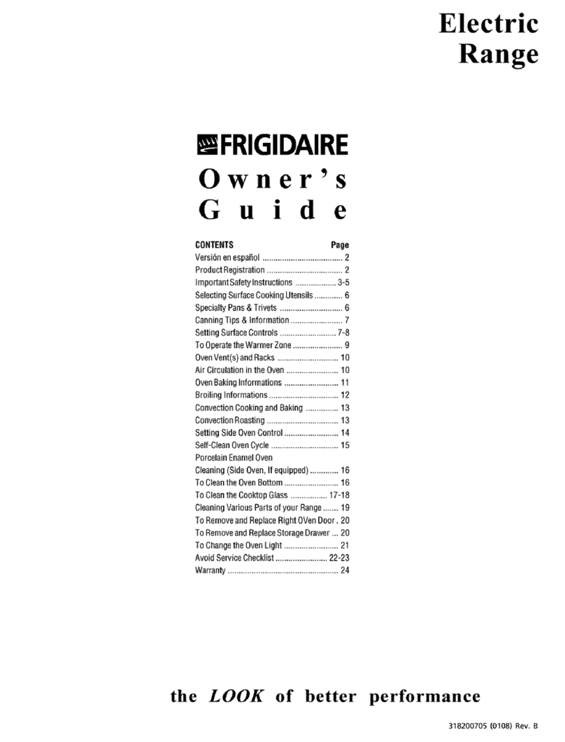 Frigidaire PLEF489ACA User manual