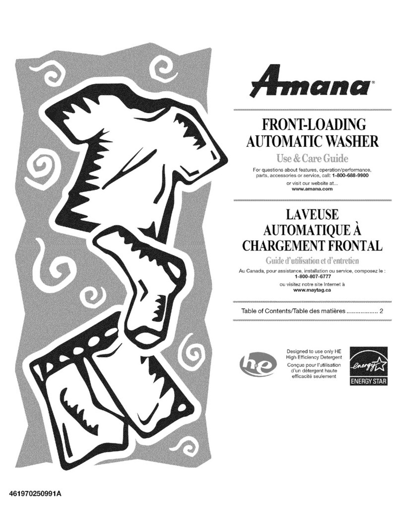Amana FRONT-LOADING AUTOMATICWASHER User manual