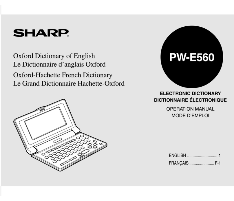 Sharp PW-E560 User manual