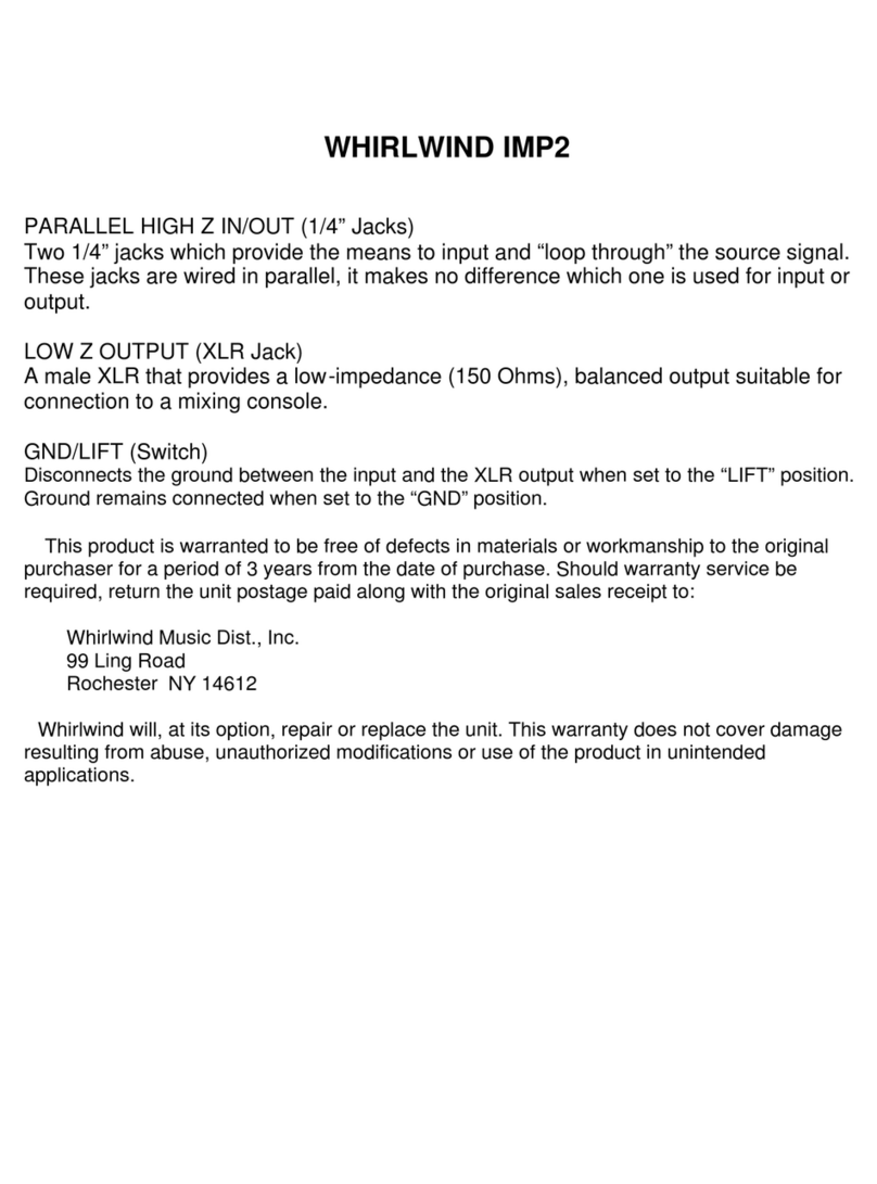 Whirlwind IMP 2 User manual