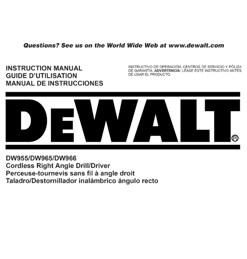 DeWalt DW955 User manual
