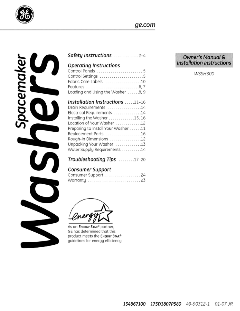GE Spacemaker WSSH300 Original instructions