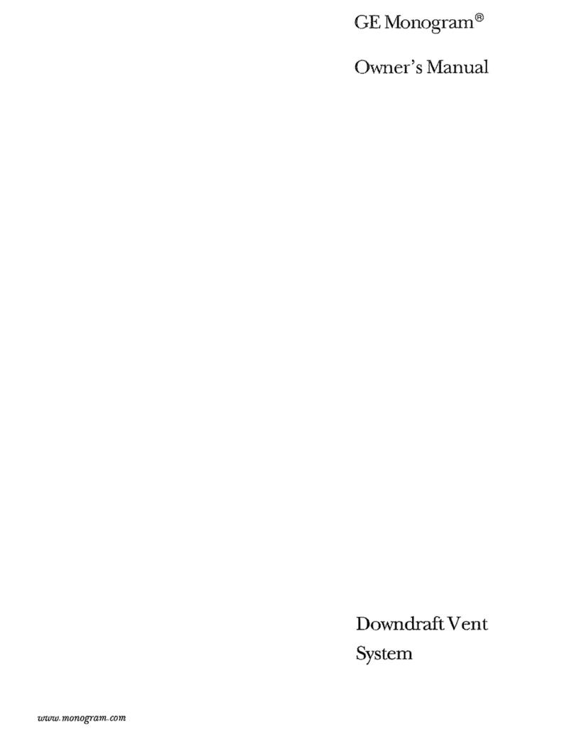 Monogram Monogram Downdraft Vent System User manual