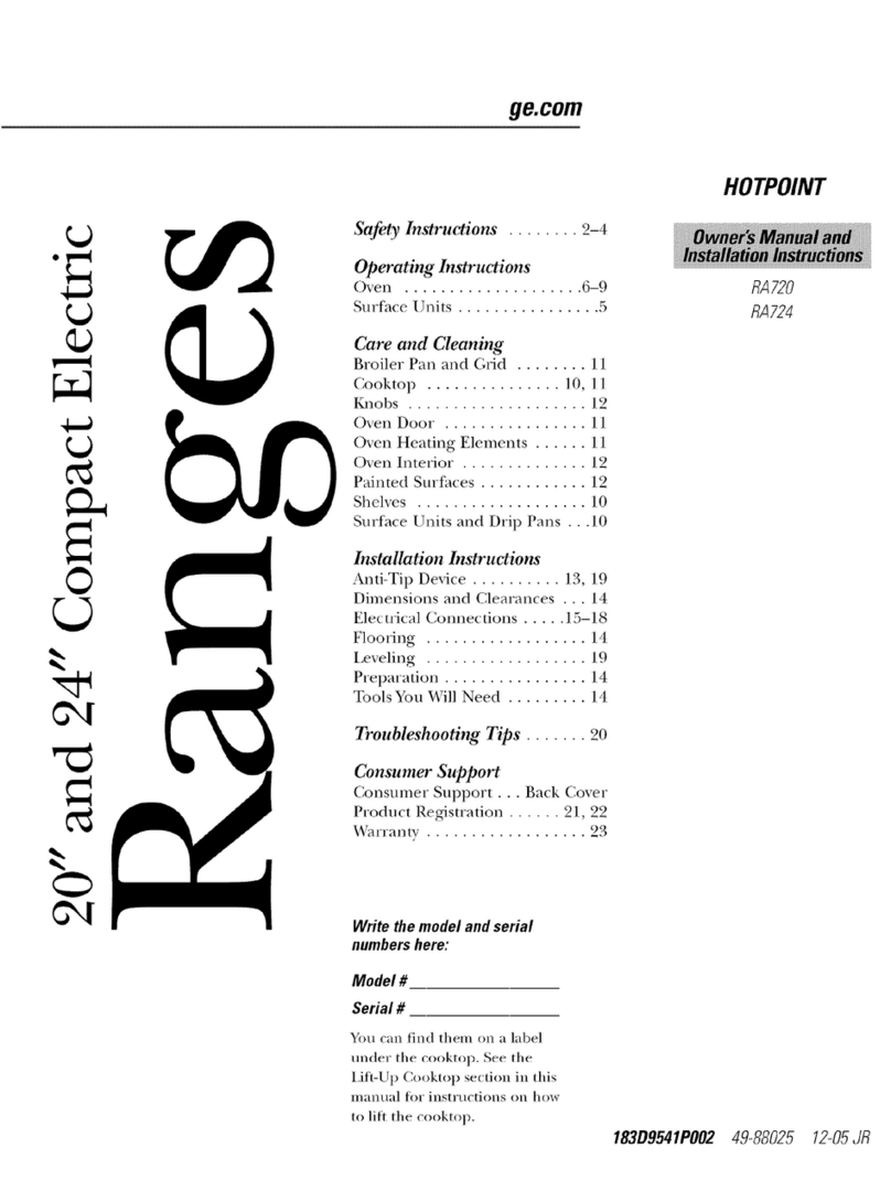 Hotpoint RA720 Operating instructions