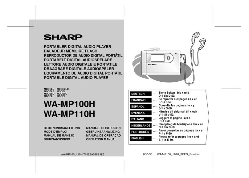 Sharp WA-MP100H User manual