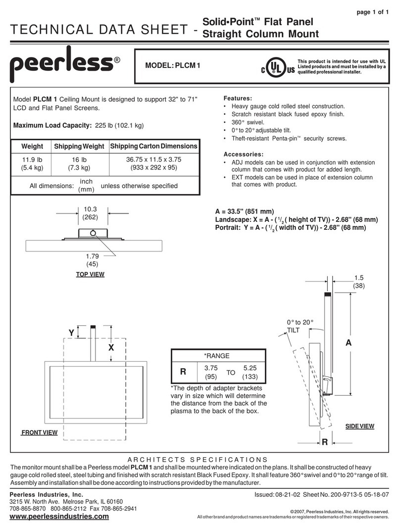 PEERLESS SOLID POINT PLCM 1 Instruction Manual