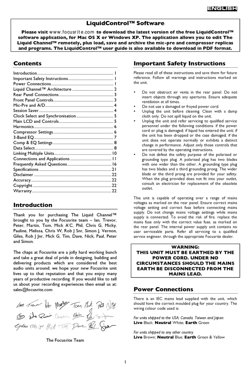 Focusrite LiquidControl User manual