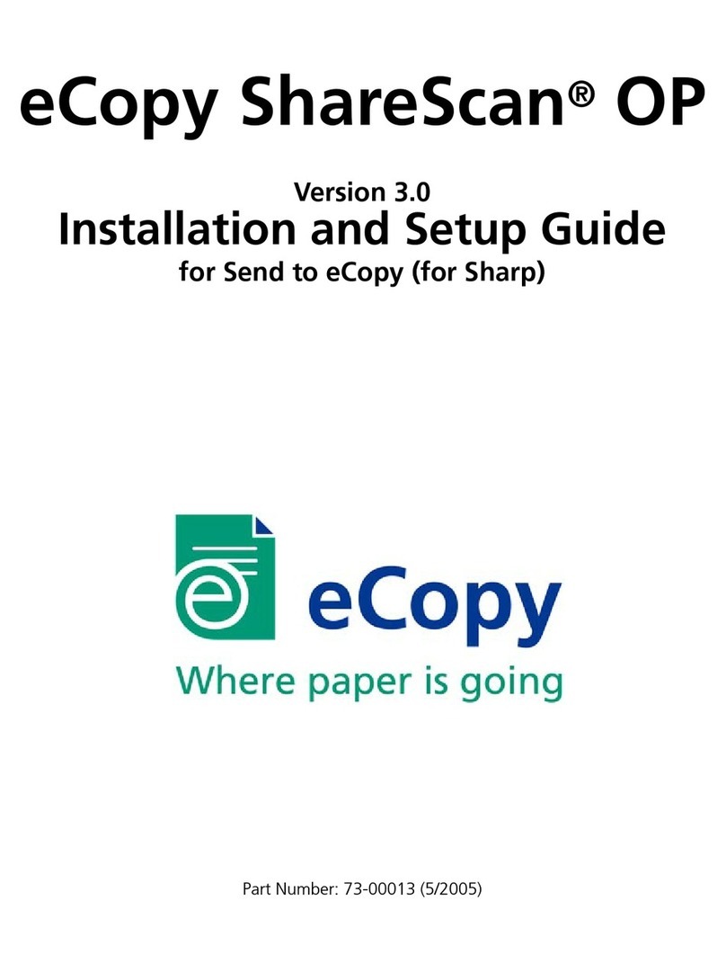 Sharp e-Copy ShareScan Manual