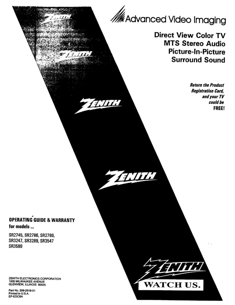 Zenith SR2786 Operating and maintenance manual Zenith SR2786 Operating and maintenance manual