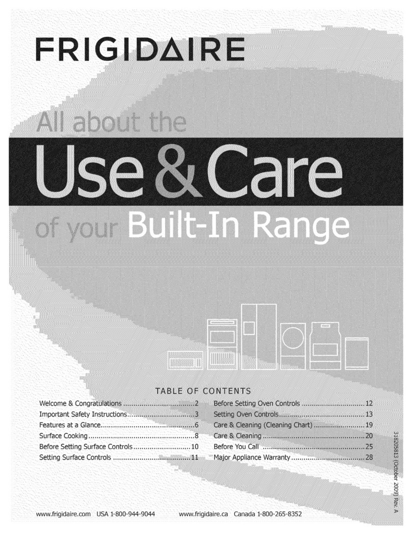 Frigidaire Gas Range User manual