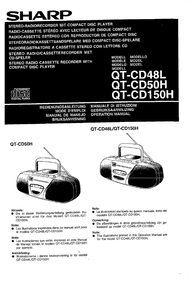 Sharp QT-CD150H User manual Sharp QT-CD150H User manual