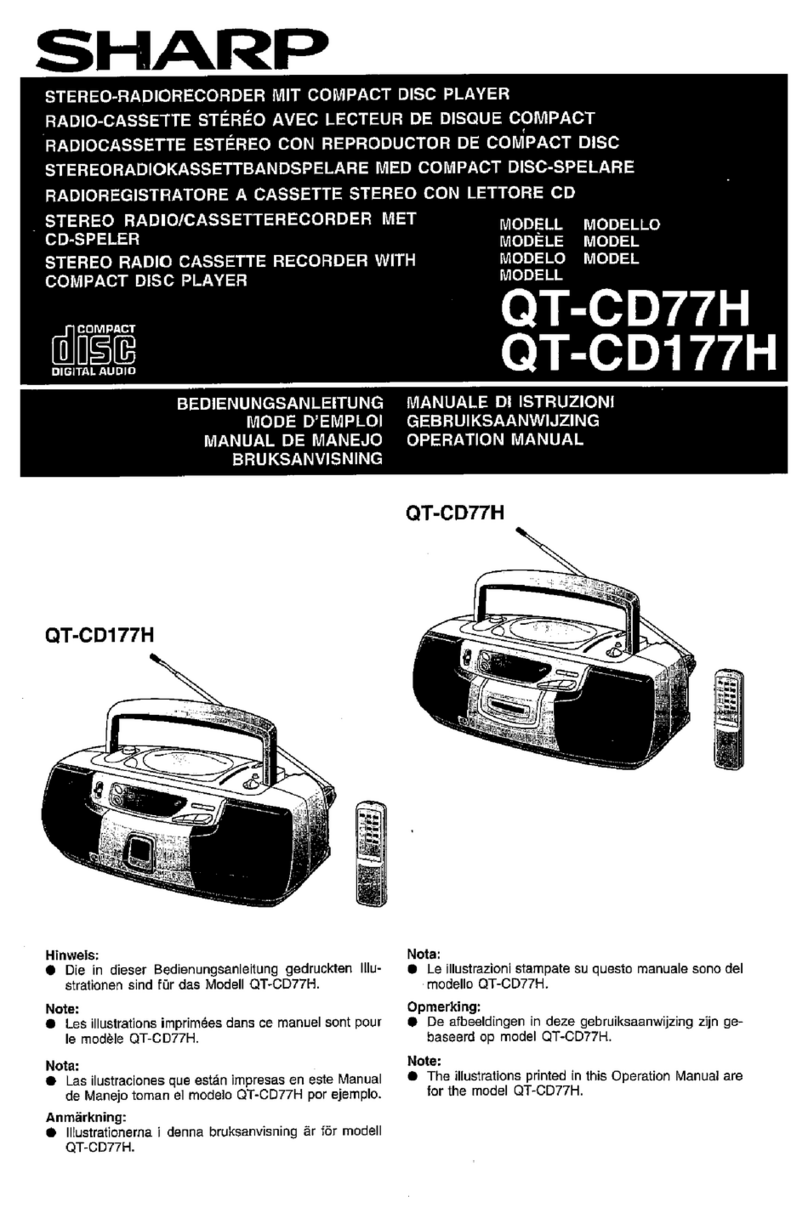 Sharp QT-CD177H User manual